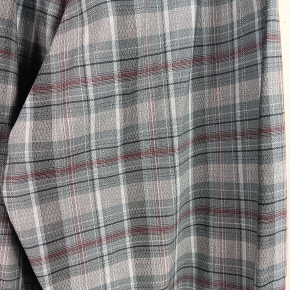 Calvin Klein Plaid Long Sleeve Button Up Shirt Mens Size XXL Gray Career Wear - Picture 2 of 7